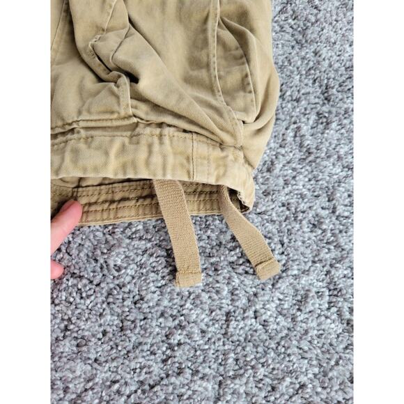 Abercrombie & Fitch Heavyweigh cargo shorts Men's Size 31 Beige Button fly Front - Picture 4 of 10